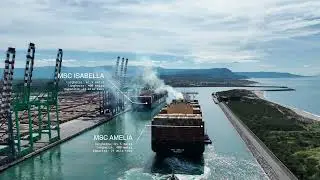 Record MSC - Porto di Gioia Tauro - Manovra di sorpasso MSC Amelia e MSC Isabella (24.000 Teu)