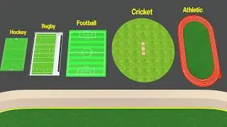 How Big Are Different SPORTS PLAYING FIELDS ? (3D Comparison)