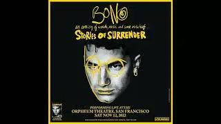 Bono - Stories Of Surrender - 2022/11/12 - San Francisco, The Orpheum