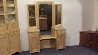 Antique Triple Mirror Vanity Stand  - Pinefinders Old Pine Furniture Warehouse