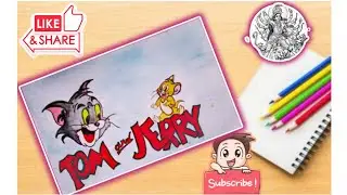 How to draw world famous animation Tom & Jerry painting... #tutorial #viralvideo #tomandjerry #art 🎨