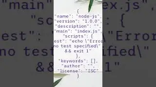What is the purpose of Package.json in Node.js?