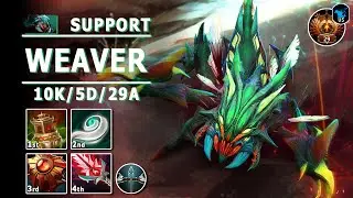 Weaver Soft Support | 7.31b | Pos 4 Weaver Guide | Dota 2 Immortal Gameplay