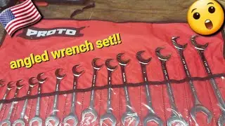 PROTO Open End Wrench Set: Alloy Steel, Chrome, 14 Tools, 3/8 in to 1 1/4 in Range of Head Sizes