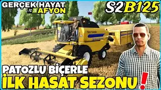İLK KEZ PATOZLU Bİ&Ccedil;ERD&Ouml;VER İLE HASAT YAPTIK🔸BİRAZ ZORLANDIM🔸FS25 GER&Ccedil;EK HAYAT AFYON