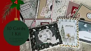 10 cards 1 kit: Spellbinders Card Kit of the Month November 2021 Joyful Christmas