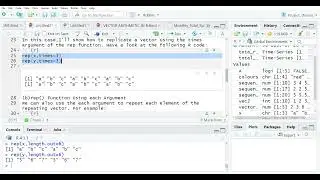 Using rep() function in R