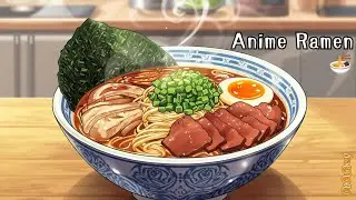 أجواء أنمي دافئة.. طبخ وحب ❤️Comfort food & Anime sunsets 🍜✨​#أنمي #طبخ_أنمي #رامن #استرخاء 