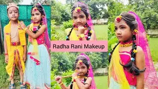 Radha Rani Makeup Of Baby Girl For Fancy Dress Competition|Radhai Makeup Tutorial|Janamastmi Special