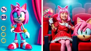 From Fake Heroes to Real Sonic! How to Sneaking Into the Movies Challenge by Woohoo Meow!