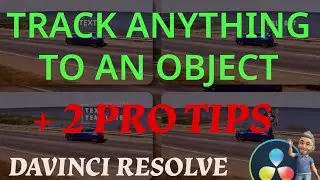 TRACKING Objects in DaVinci Resolve to ATTACH Text, Images, Videos , ANYTHING| EASY Tutorial