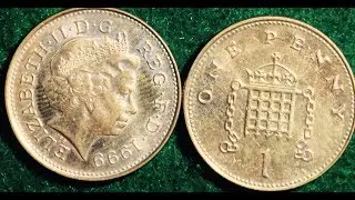 1999 One Penny Coin Of United Kingdom