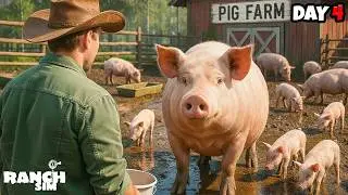 FINALLY I STARTED MOST PROFITABLE PIG BUSINESS!🤑 | RANCH SIMULATOR DAY 4