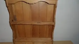 MY OLD ENGLISH BRITISH VINTAGE PINE SPICE RACK WITH 2 DRAWS