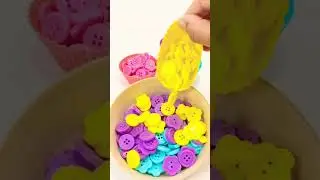 Cute Buttons ASMR Rewind | Colorful Buttons Filling Muffin Cups | Oddly Satisfying #asmr #buttons