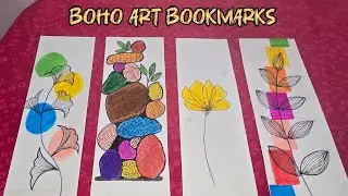 Bohoart bookmark ideas 🌸✨️  #bohoart #artandcraft #bookmarks #brushpendrawing 
