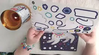 ASMR Sticker by Number Book Colorful Llama ~crackling candle~ **quiet talking** ~bracelet sounds~