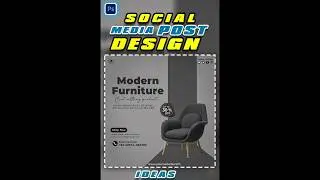 Furniture ad for instagram in photoshop |  social media design photoshop tutorial