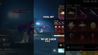 10 UC LUCK 🔥🤷THE FOOL SET CRATE OPENING ! M4 FOOL AGAIN IN BGMI 😍 #shorts #bgmi #pubg