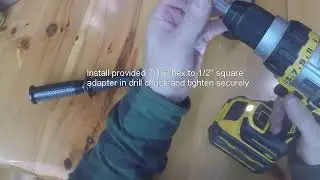 DeWalt DCD996 9 FCAT drill adapter install