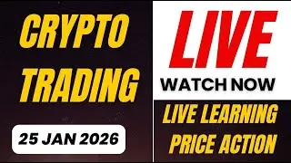 Live crypto trading market analysis 25/01/2026 evening #trading #crypto #crypcurruncy #stockmarket