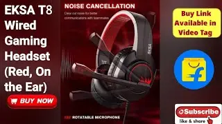 EKSA T8 Wired Gaming Headset (Red, On the Ear) #Headset #onlineshopping #flipkart