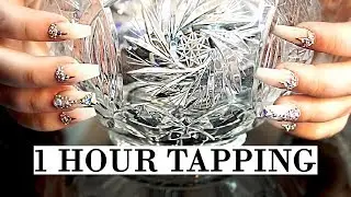 1 Hour ASMR Tapping Glamour Nails 2 NO Talking For Sleep