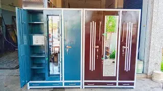 2025 new 3 door almirah Godrej almari dressing almari latest 3 door almari Radhe Steel furniture