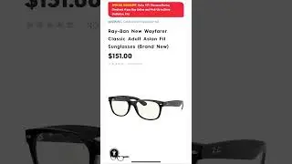 Motorhelmets Store Sale Ray-Ban New Wayfarer Classic Adult Asian Fit Sunglasses #shorts #youtube