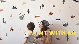 Nursery mural speed painting