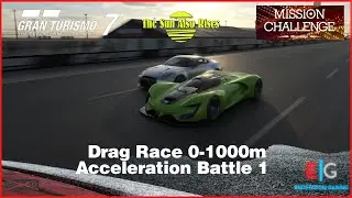 Gran Turismo 7 - The Sun also Rises -  Drag Race  - 0-1000m Acceleration Battle 1 - PS5 -Gold