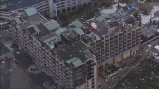 O rastro de destrui&ccedil;&atilde;o deixado pelo furac&atilde;o Irma na ilha de Sain Martin, no Caribe