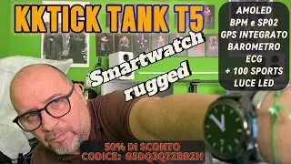 KKTICK TANK T5: Lo Smartwatch Rugged con GPS Offline (55% sconto!)