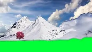 Green screen mountain