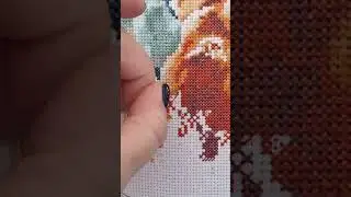Процесс вышивки крестом #crossstitch #вышивка #вышивкакрестиком #xstitcher #xstitch