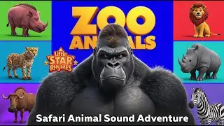 Safari Animal Sound Adventure  | Fun Jungle Song | Learn Animal Sound with Little Star Rhymes