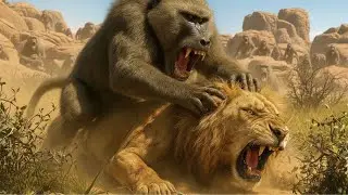 Wild Kenya: A Brutal War Between Baboons and Lions | Animal Fights
