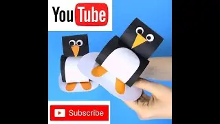 Activit&eacute; manuelle hiver Le pingouin - origami facile pour enfants