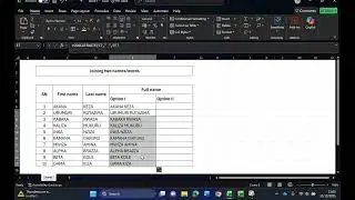 DUHUGURANE MU IKORANABUHANGA_ EP 11: Concatenating two names_Guhuriza amazina abiri muri Column imwe
