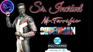 Senhor Incr&iacute;vel / Mr. Terrific Superman Legacy DC Multiverse McFarlane revis&atilde;o em portugu&ecirc;s.
