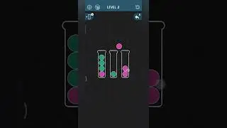 Colour sort games level 2 / tube sort #shorts