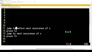 fx vs tx, go to next occurance of x , vim tutorial beginner