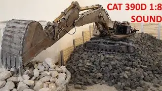 Modellbagger CAT 390D 1:8 with Sound module / RC Bagger  / RC Excavator