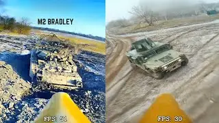 🔴 Russian FPV drones strikes: destruction Multiple M2 Bradley IFVs