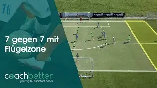 Neue Fu&szlig;ball&uuml;bung ⚽ | 7 gegen 7 mit Fl&uuml;gelzone | coachbetter