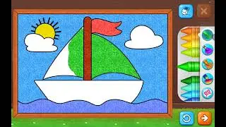 &ldquo;Coloring a Sailboat ⛵☀️ | Learn Colors for Kids | Tiny Color Tales&rdquo;