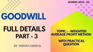 Weighted Average profit method | class 12 Accountancy | CBSE OR ISC |