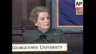 USA: MADELEINE ALBRIGHT WARNING ON EASING SANCTIONS AGAINST IRAQ