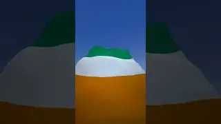 Ivory Coast flag waving over blue sky