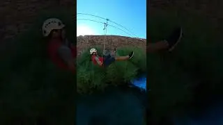 Ziplining in Lebanon above Al Assi River 🇱🇧 #lebanon #adventures #shorts